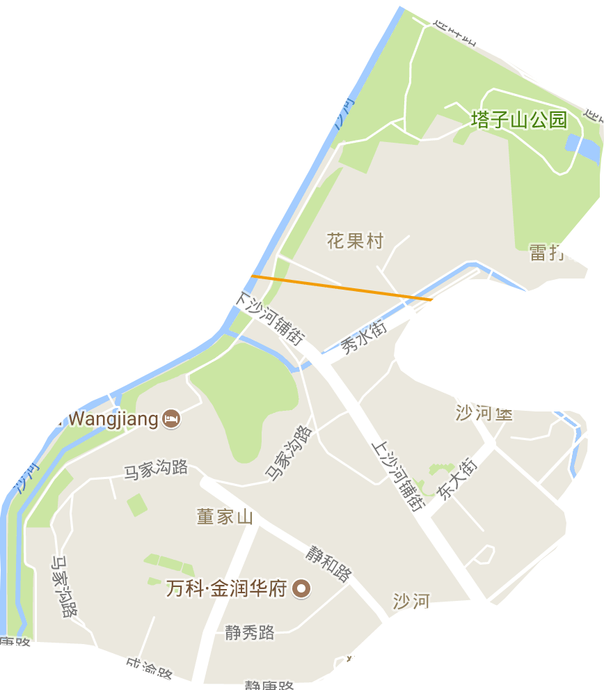 沙河街道電子地圖