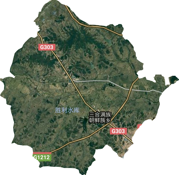 三合滿族朝鮮族鄉衛星圖