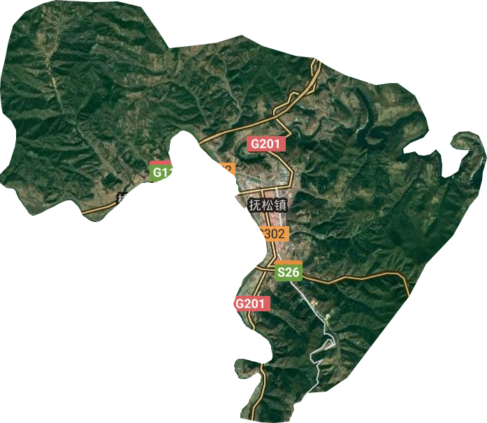 撫松鎮衛星圖