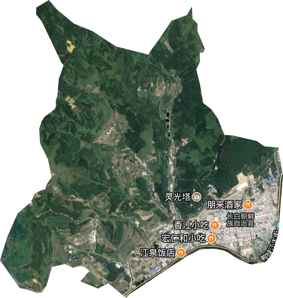 長白鎮衛星圖