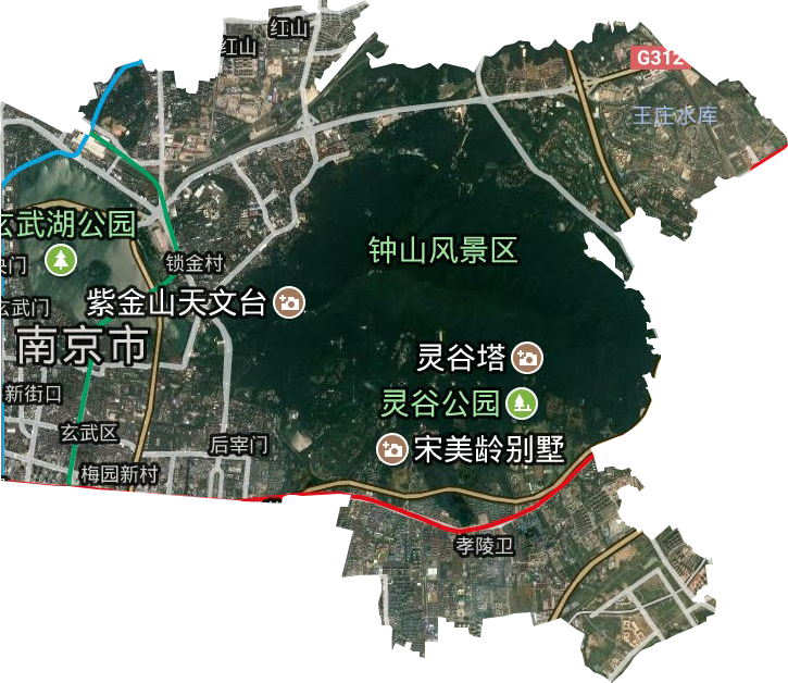 玄武區(qū)衛(wèi)星圖