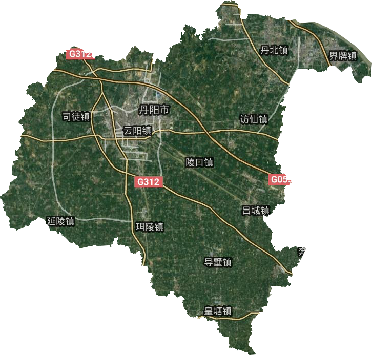丹陽市衛星圖