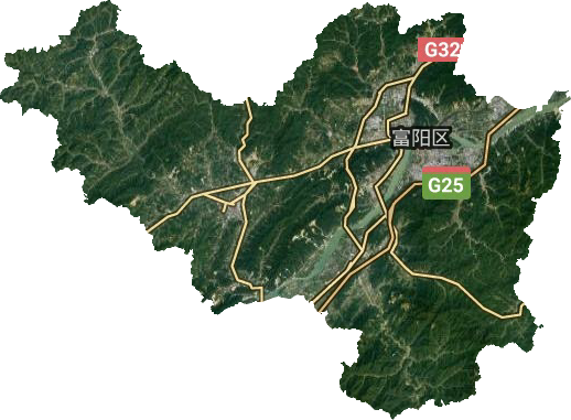 富陽區(qū)衛(wèi)星圖
