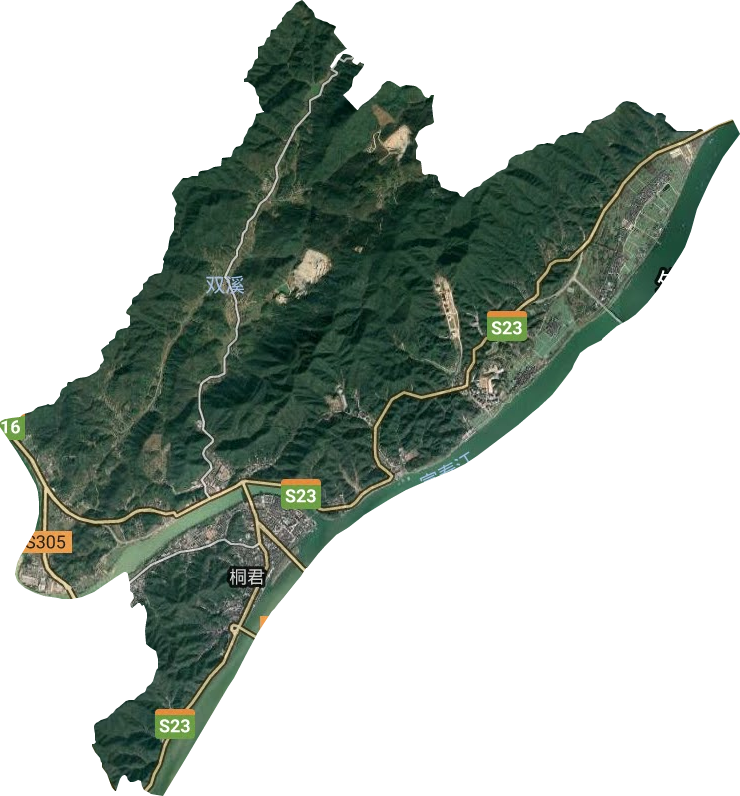 桐君街道衛星圖
