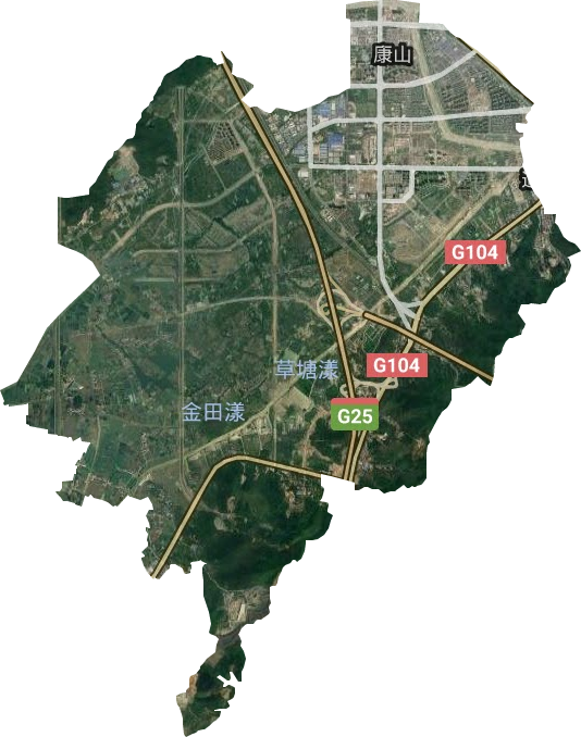 康山街道衛星圖
