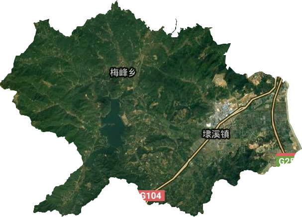 埭溪鎮衛星圖
