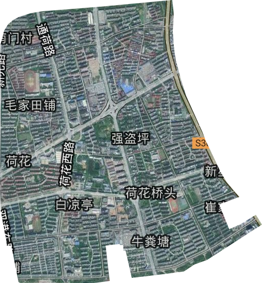 荷花街道衛星圖