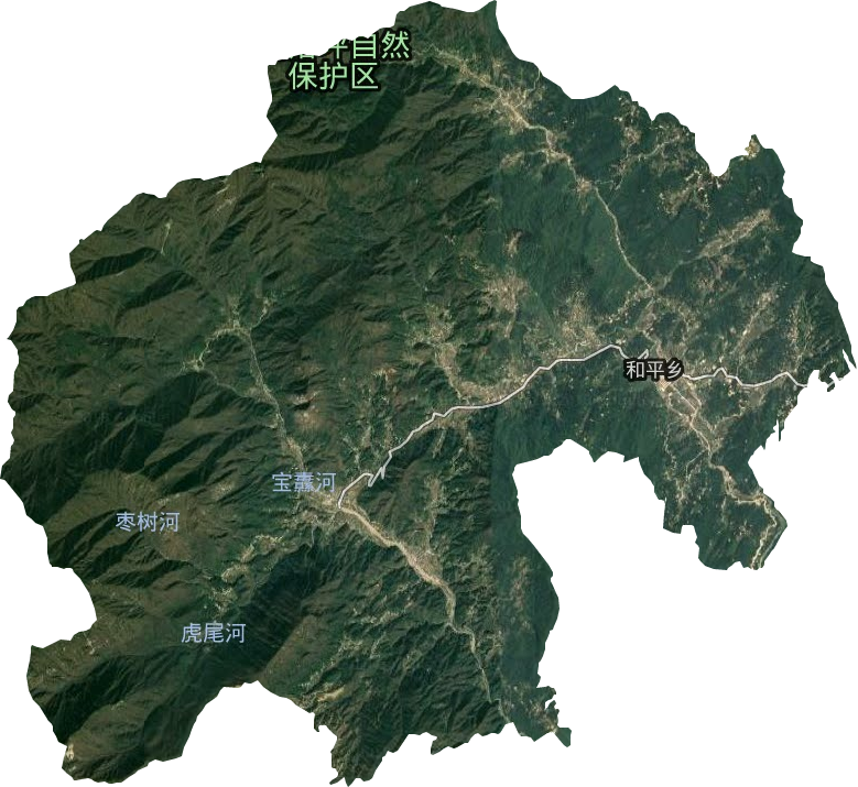 和平鄉衛星圖