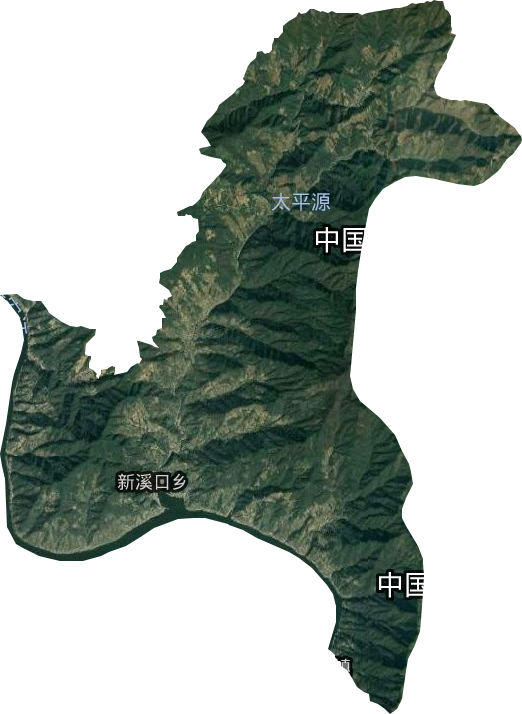 新溪口鄉衛星圖
