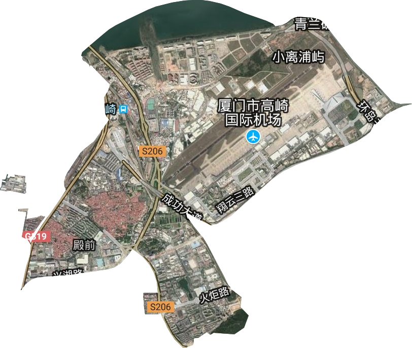 殿前街道衛星圖