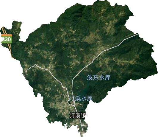 汀溪鎮衛星圖