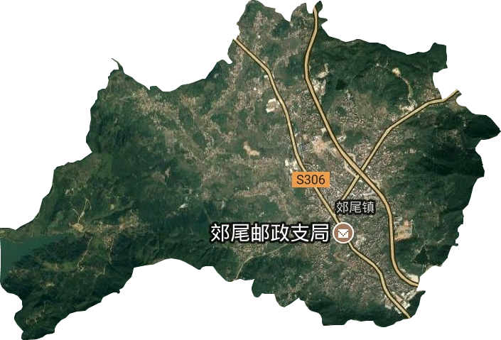 郊尾鎮衛星圖