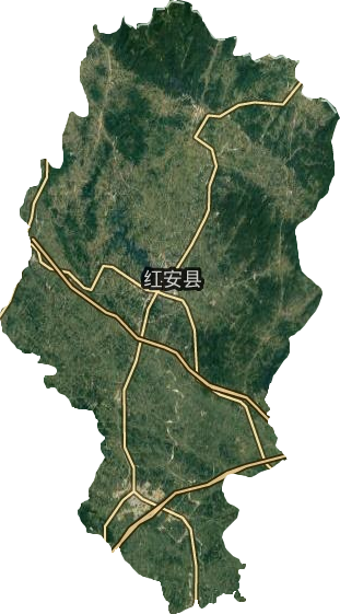 紅安縣衛(wèi)星圖