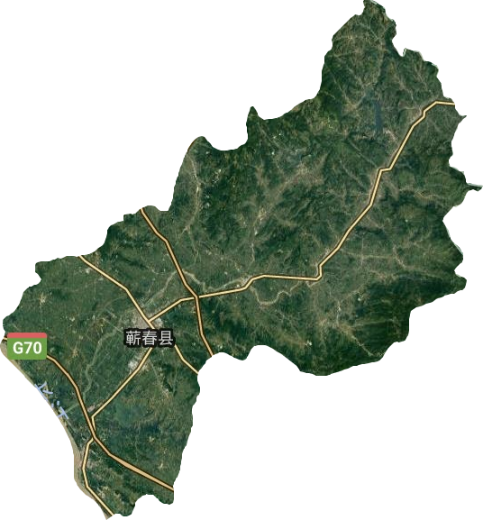 蘄春縣衛星圖