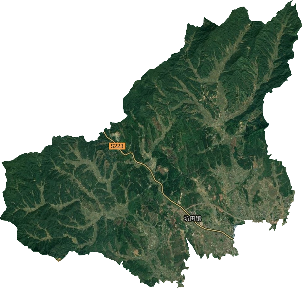 坑田鎮衛星圖