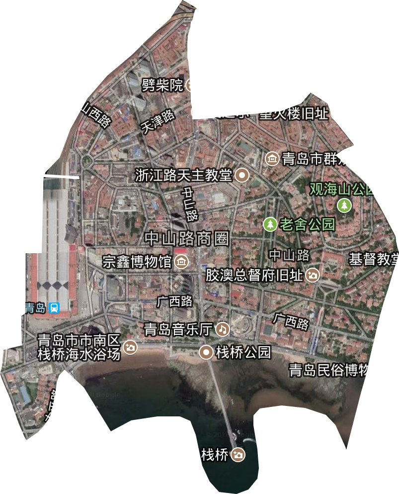 中山路街道衛星圖