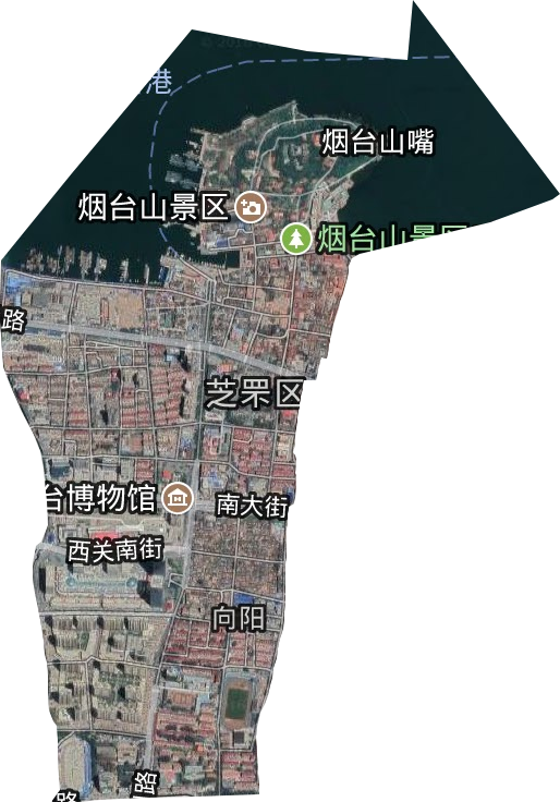 向陽街道衛星圖