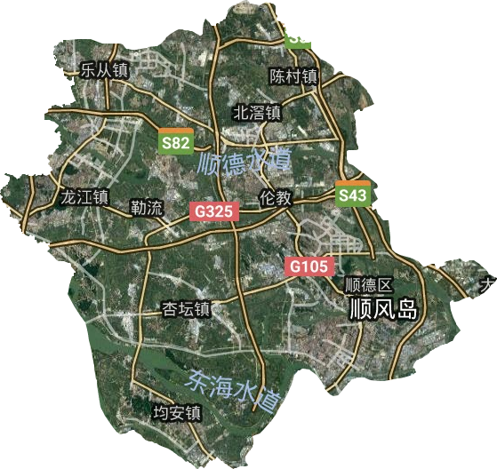 順德區衛星圖