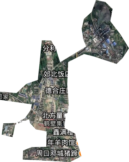 鶴山街街道衛星圖