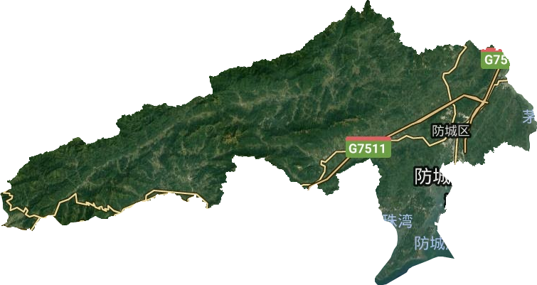 防城區(qū)衛(wèi)星圖
