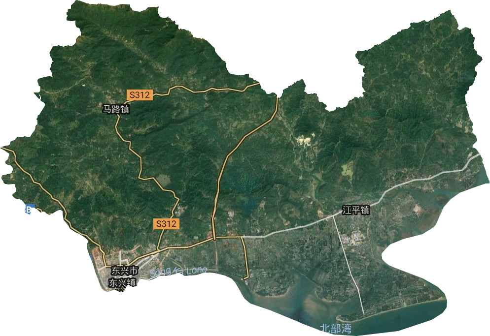 東興市衛星圖