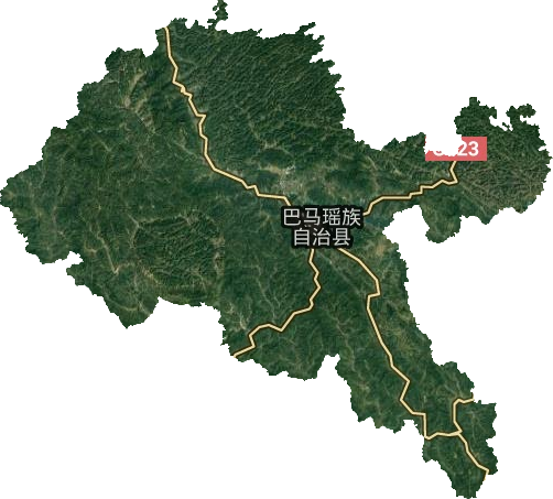 巴馬瑤族自治縣衛(wèi)星圖