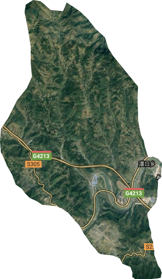 潘口鄉(xiāng)衛(wèi)星圖