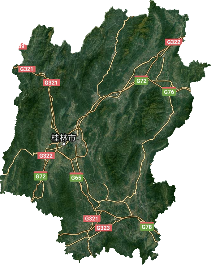 桂林市衛(wèi)星圖