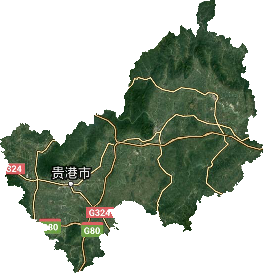 貴港市衛星圖