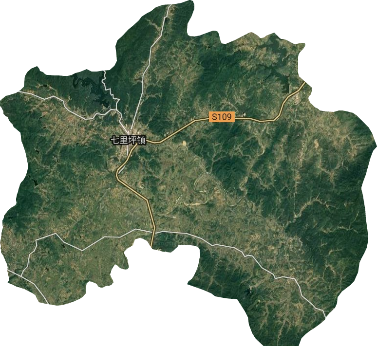 七里坪鎮衛星圖