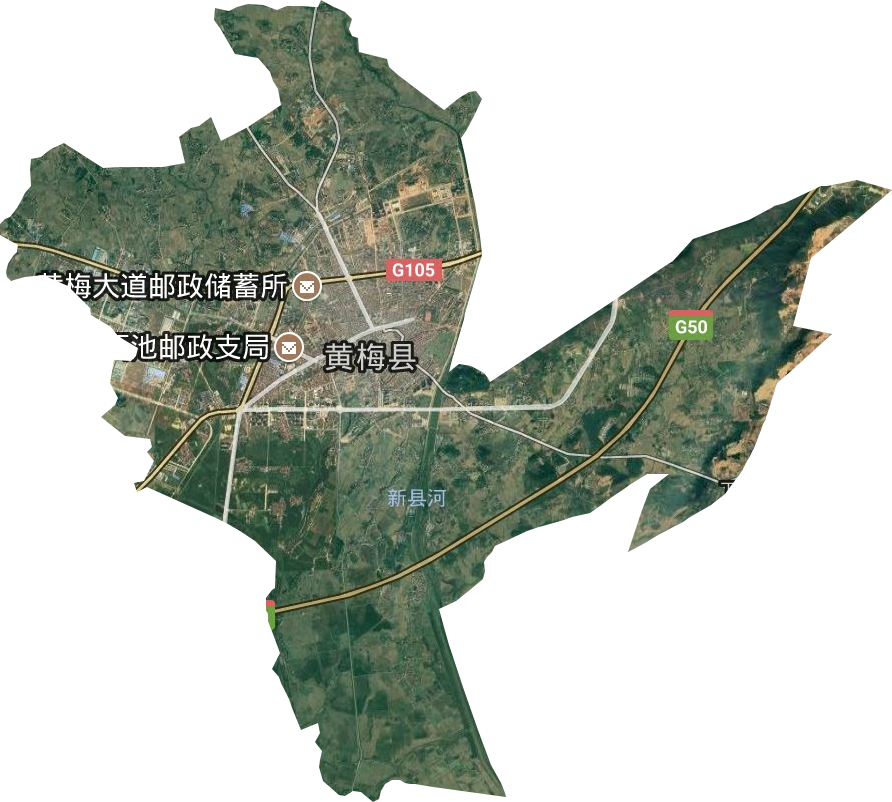 黃梅鎮衛星圖