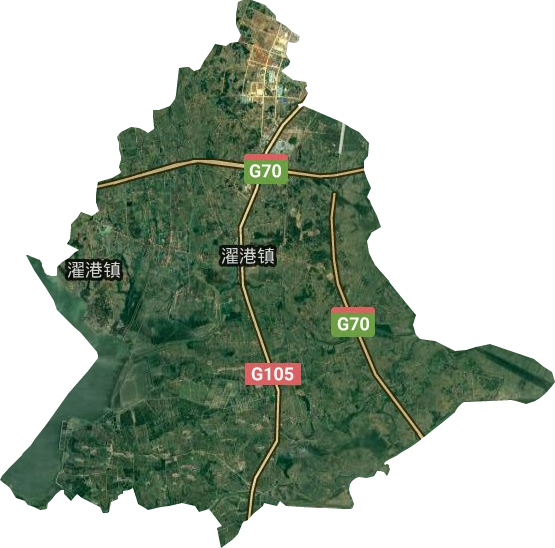 濯港鎮衛星圖