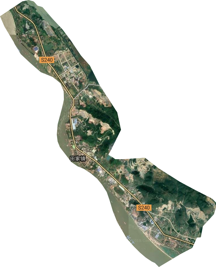 田鎮街道衛星圖