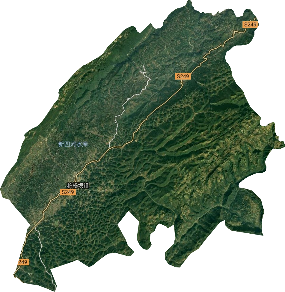 柏楊壩鎮衛星圖