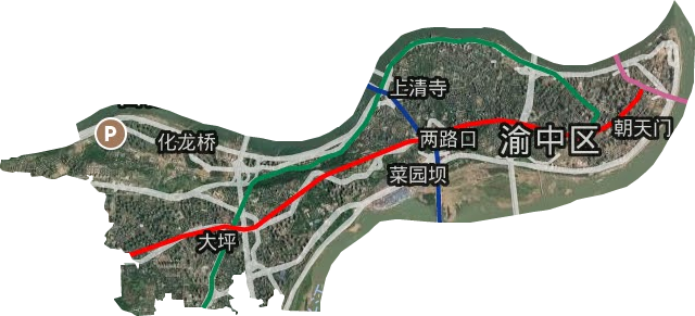 渝中區(qū)衛(wèi)星圖