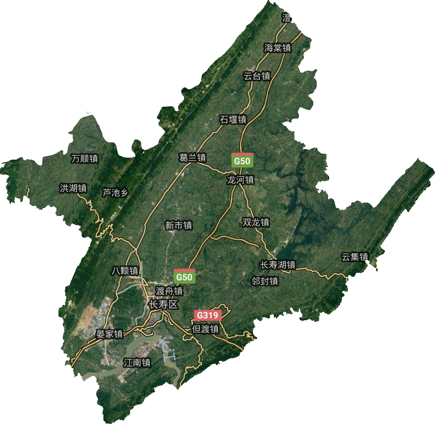 長壽區衛星圖