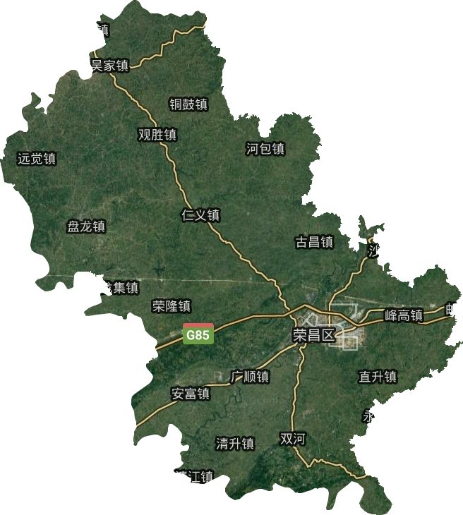 榮昌區衛星圖