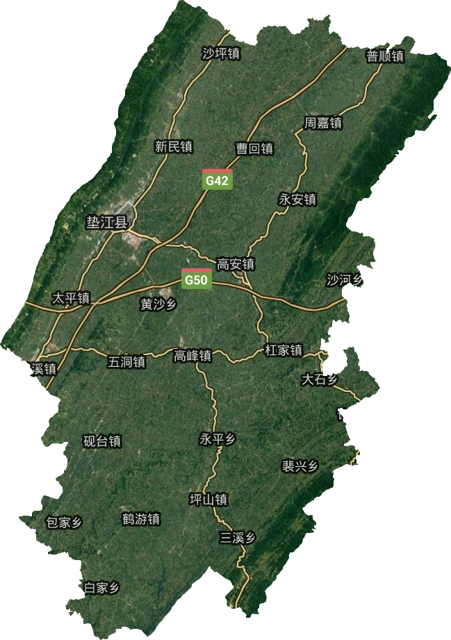 墊江縣衛星圖