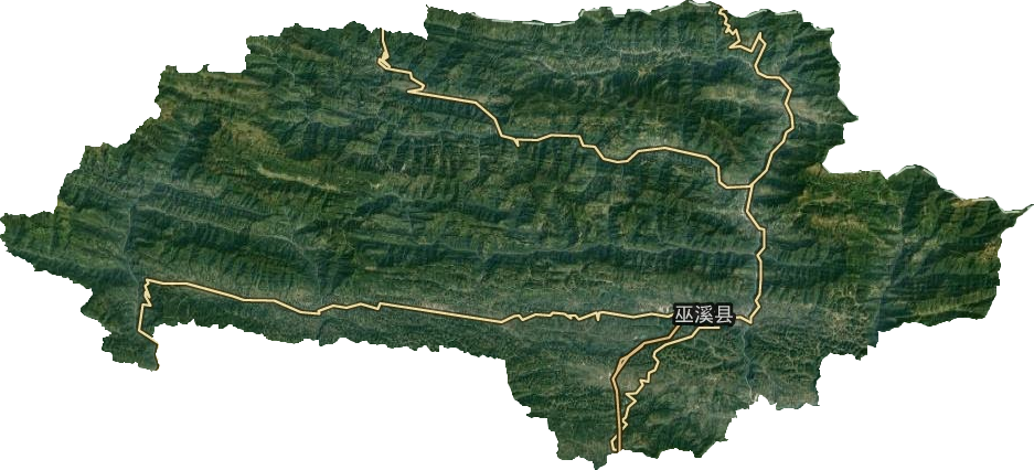 巫溪縣衛星圖