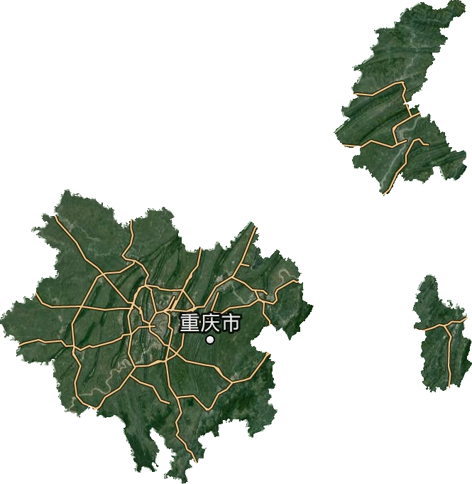 重慶城區衛星圖