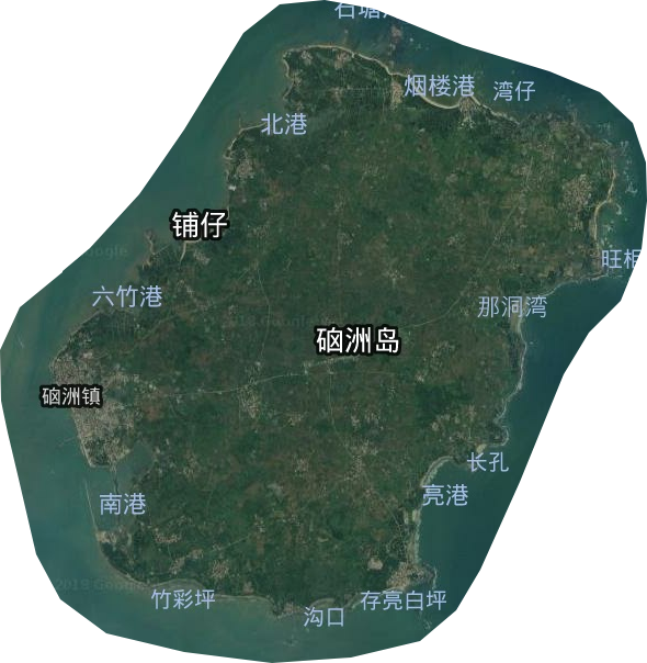 硇洲鎮衛星圖