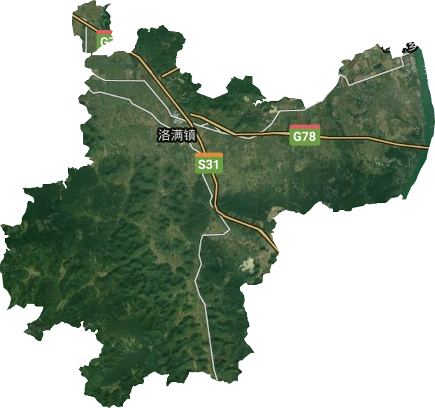 洛滿鎮(zhèn)衛(wèi)星圖