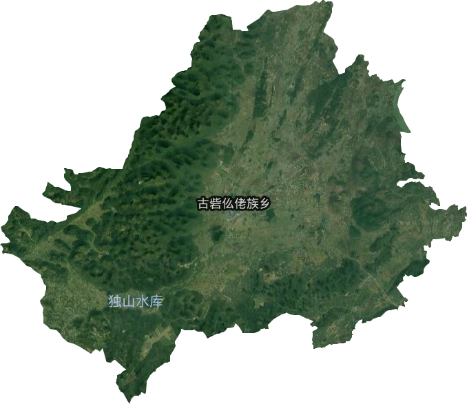 古砦仫佬族鄉(xiāng)衛(wèi)星圖