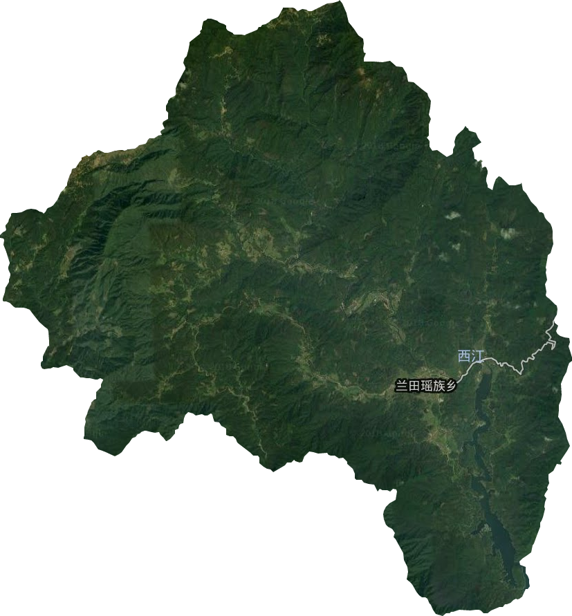 蘭田瑤族鄉(xiāng)衛(wèi)星圖