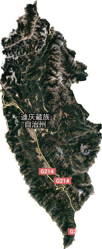 香格里拉市衛星圖