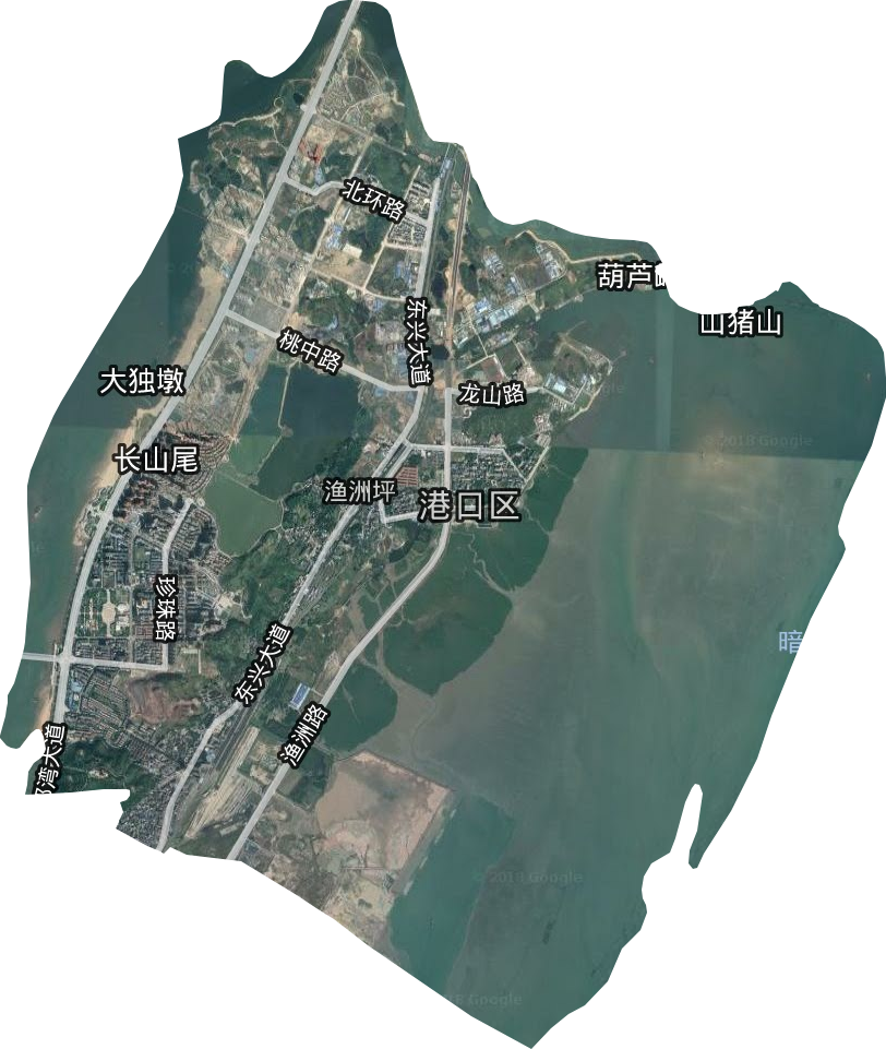 漁州坪街道衛星圖