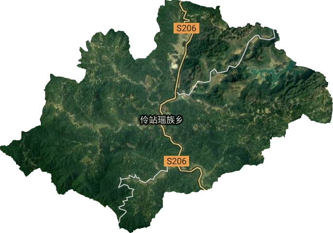 伶站瑤族鄉衛星圖