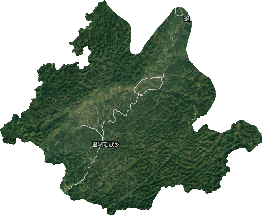 里湖瑤族鄉衛星圖