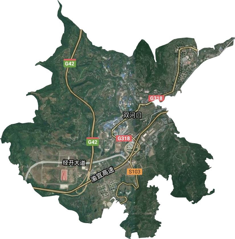雙河口街道衛(wèi)星圖