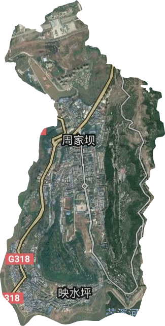 周家壩街道衛星圖